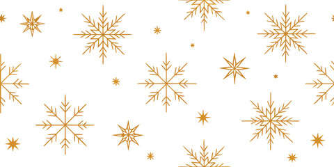 Golden snowflakes on