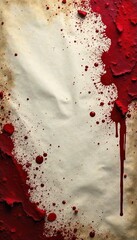 Distressed Ripped Fabric Background Violent Grunge Texture with Blood Splatter