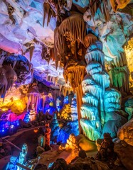 Vibrant cave formations