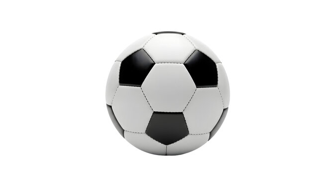 Classic Black and White Soccer Ball Isolated on White Background