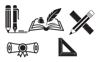 school education Study pencil vector vector 
