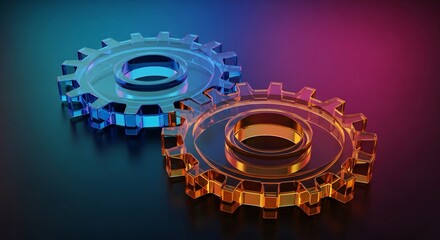 Modern gears interlocking for seamless business synergy and progress