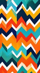 Bold Geometric Zigzag Pattern in Bright Colors image