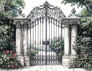 Ornate gate to a garden