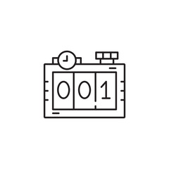 Hand tally counter icon, Tally click counter thin line and pixel Symbol Outline icon Editable Stroke