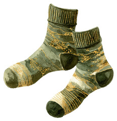 Elegant Socks with Gold Accents for Cozy Days