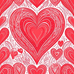 Red hearts pattern