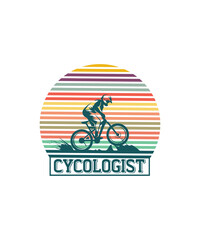 Multicolored Cycologist Tee Design
