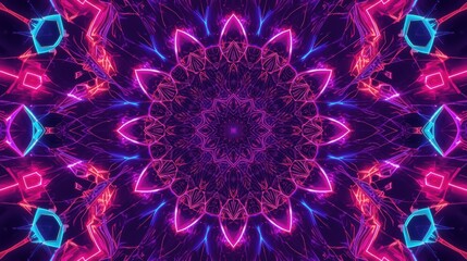 Psychedelic Geometric Digital Art Abstract Background Pattern