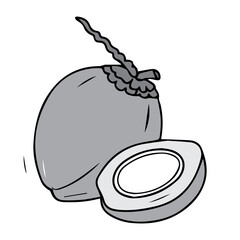 Grey Coconut Icon