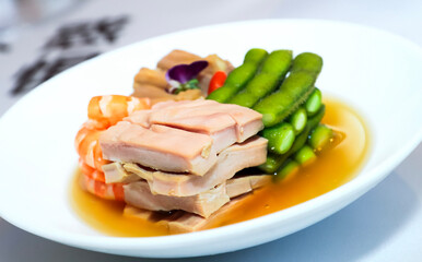 Pork Tripe, Edamame and Shrimp