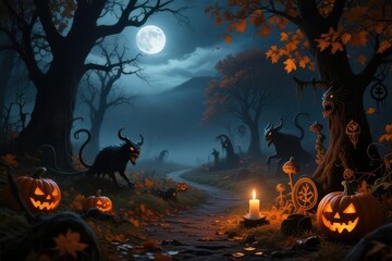 Tapestry of Halloween Mystery and Enchantment