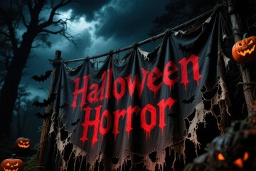 Twilight Scene of Glowing Orb Pumpkins