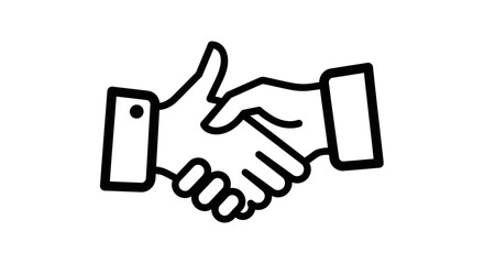 Symbolic illustration of a handshake representing agreement and partnership