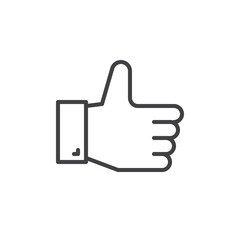 Thumb up like line icon