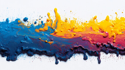 abstract colorful splashes background, generative ai