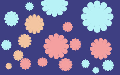 colorful drop wallpaper with deep blue background