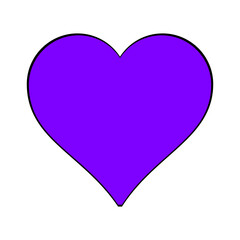 purple heart icon illustration