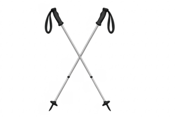 Cross trekking poles for hiking and nordic walking