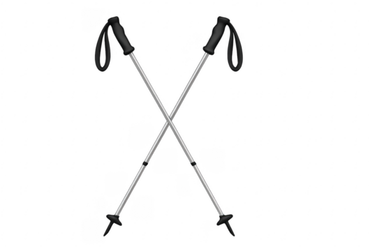 Cross trekking poles for hiking and nordic walking