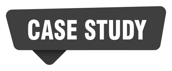 case study black sign isolated on transpatent background. case study sticker