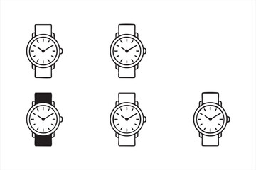 Minimal wristwatch line icon for fashion, lifestyle, and time design use