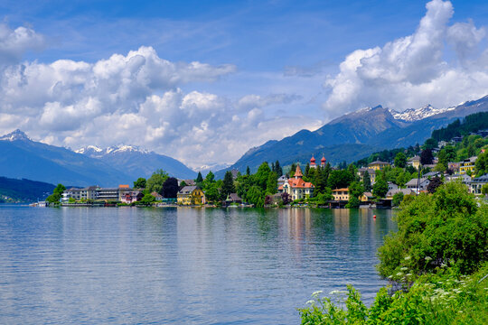 Scenic view of Millstatt village at Lake Millst�tter See Austria