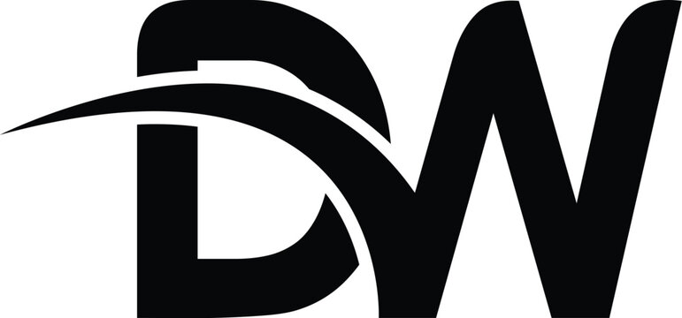 Modern letter DW logo design
