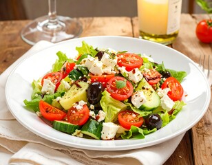 Vibrant salad with fresh vegetables