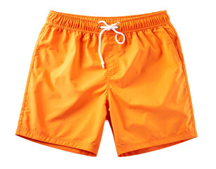  Orange Swimming Shorts Trunks Isolated on Transparent Background