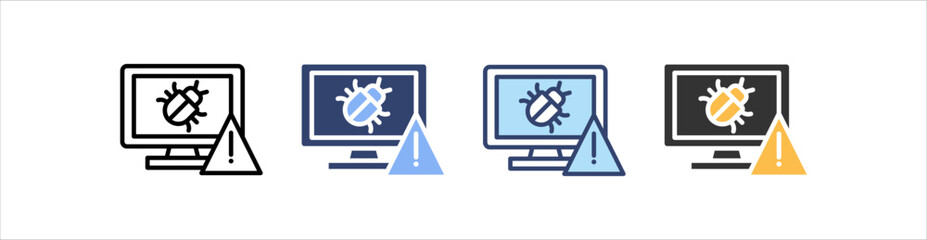 Malware Icon Set Multiple Style Collection