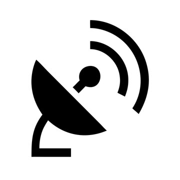Satellite dish receiving and transmitting signals