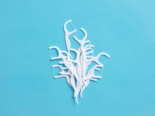 Dental floss picks for daily oral hygiene care