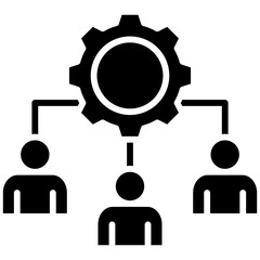 Team Collaboration glyph icon