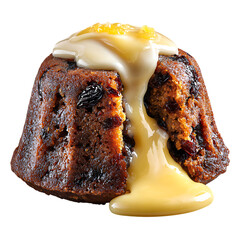 Plum Pudding with Custard
