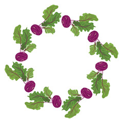 Kohlrabi Wreath Frame, Brassica Circle Border, Kohlrabi Garden Wreath