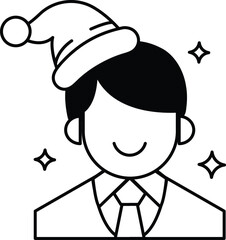 A man wearing a black hat and a white shirt with a tie