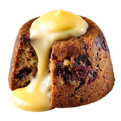 Plum Pudding with Custard