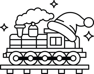 Naklejka premium A train with a hat on top of it
