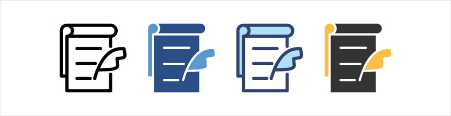 Notary Icon Set Multiple Style Collection