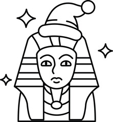 A man wearing a hat and a Christmas hat