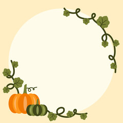 Halloween pumpkin frame, Thanksgiving pumpkin frame background