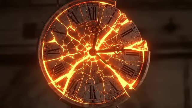 Time Shattered - A Clocks Fiery Demise in Stunning Detail.