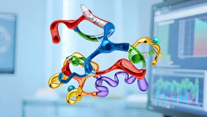 Advanced 3D Visualization of a Complex Molecular Structure