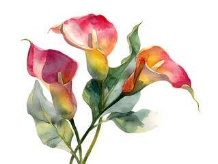 Watercolor Calla Lily Botanical Wall Art