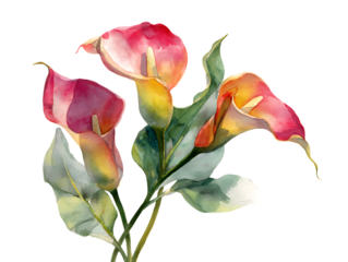 Watercolor Calla Lily Botanical Wall Art