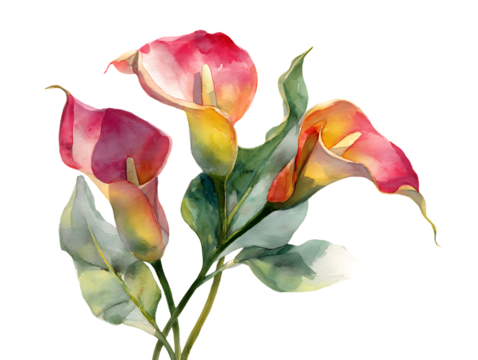 Watercolor Calla Lily Botanical Wall Art - Powered by Adobe