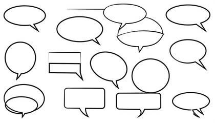 Obraz premium Various speech bubbles in different shapes