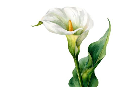 Watercolor Calla Lily Modern Home Decor