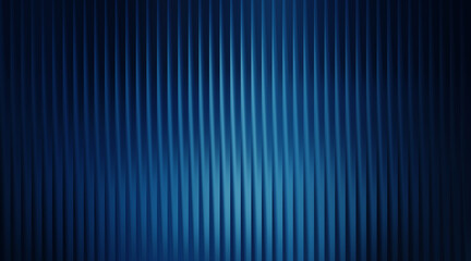 Illustration of deep blue abstract ribbed glass texture with subtle light and shadow effect